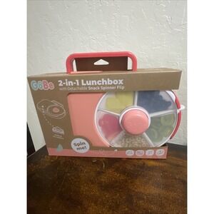 GoBe Kids' 2-in-1 Bento Style Lunchbox with Snack Spinner Flip - Watermelon Pink